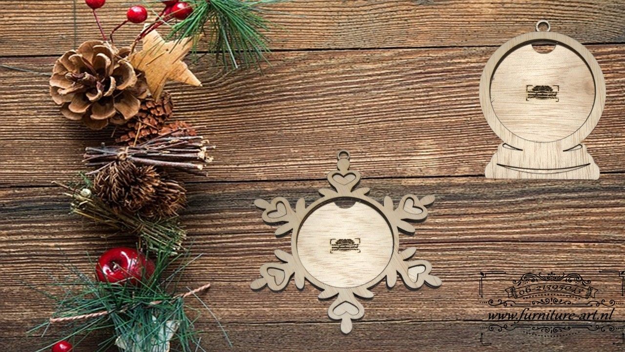 Set van 2 kerstballen in 3d voor foto
