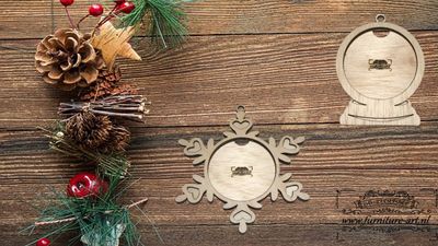 Set van 2 kerstballen in 3d voor foto