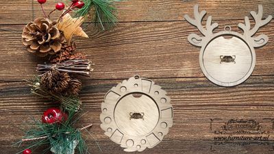 Set van 2 kerstballen in 3d voor foto