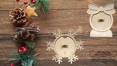 Set van 2 kerstballen in 3d voor foto