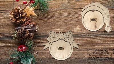 Set van 2 kerstballen in 3d voor foto