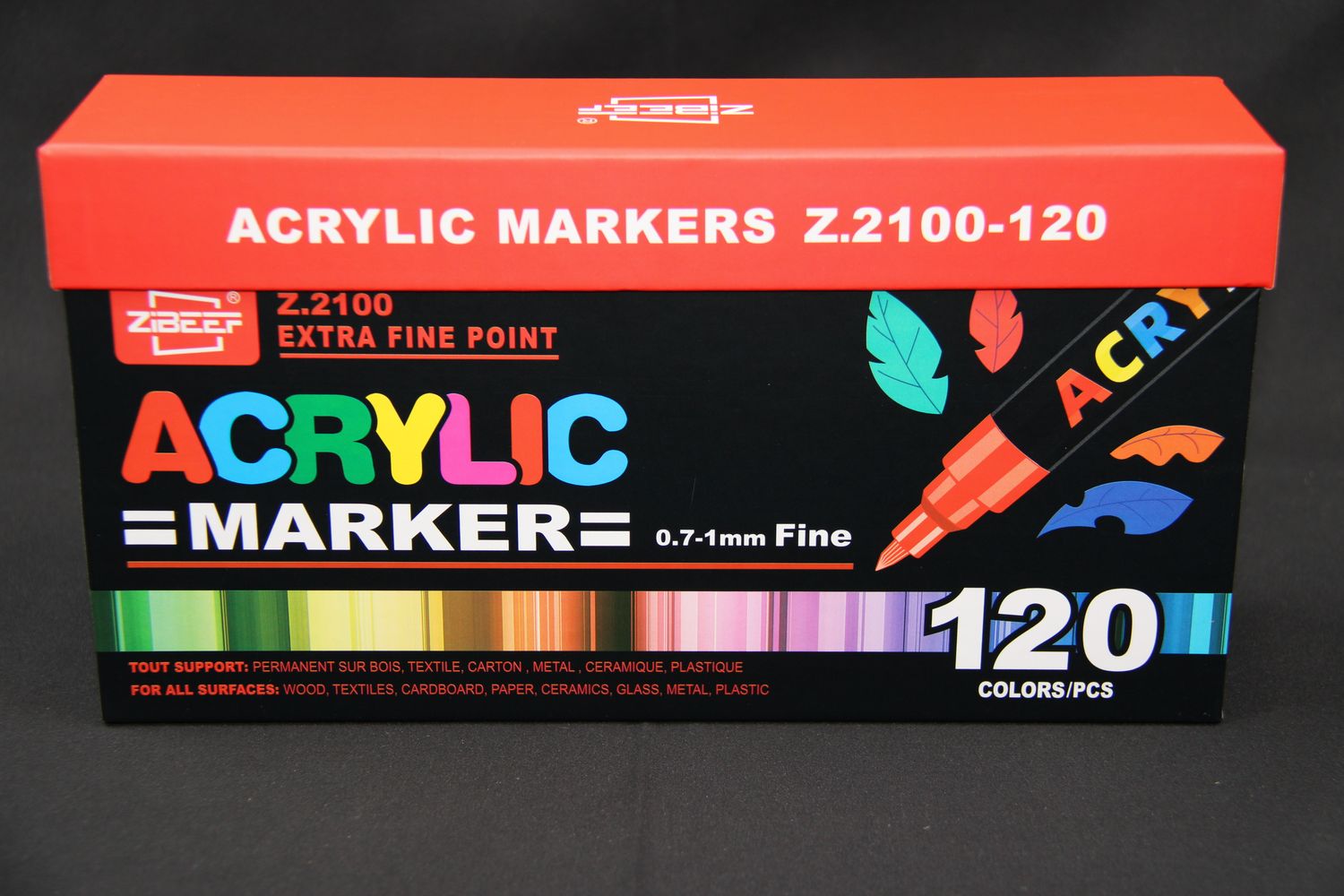 Zibeef Acryl Markers 0.7mm set 120stuks