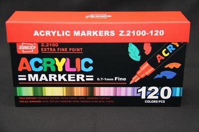Zibeef Acryl Markers 0.7mm set 120stuks