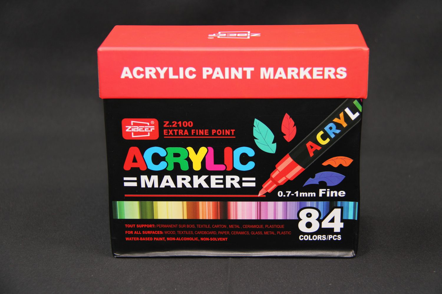 Zibeef Acryl markers 0.7mm set 84 stuks