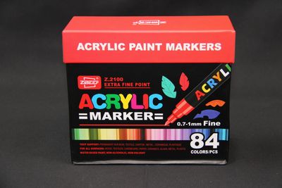 Zibeel Acryl markers 0.7mm set 84 stuks