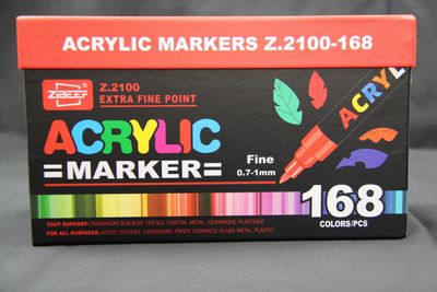 Zibeef Acryl Markers 0.7mm  Set 168 stuks