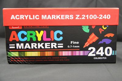 Zibeef Acryl markers 0.7mm set 240 stuks