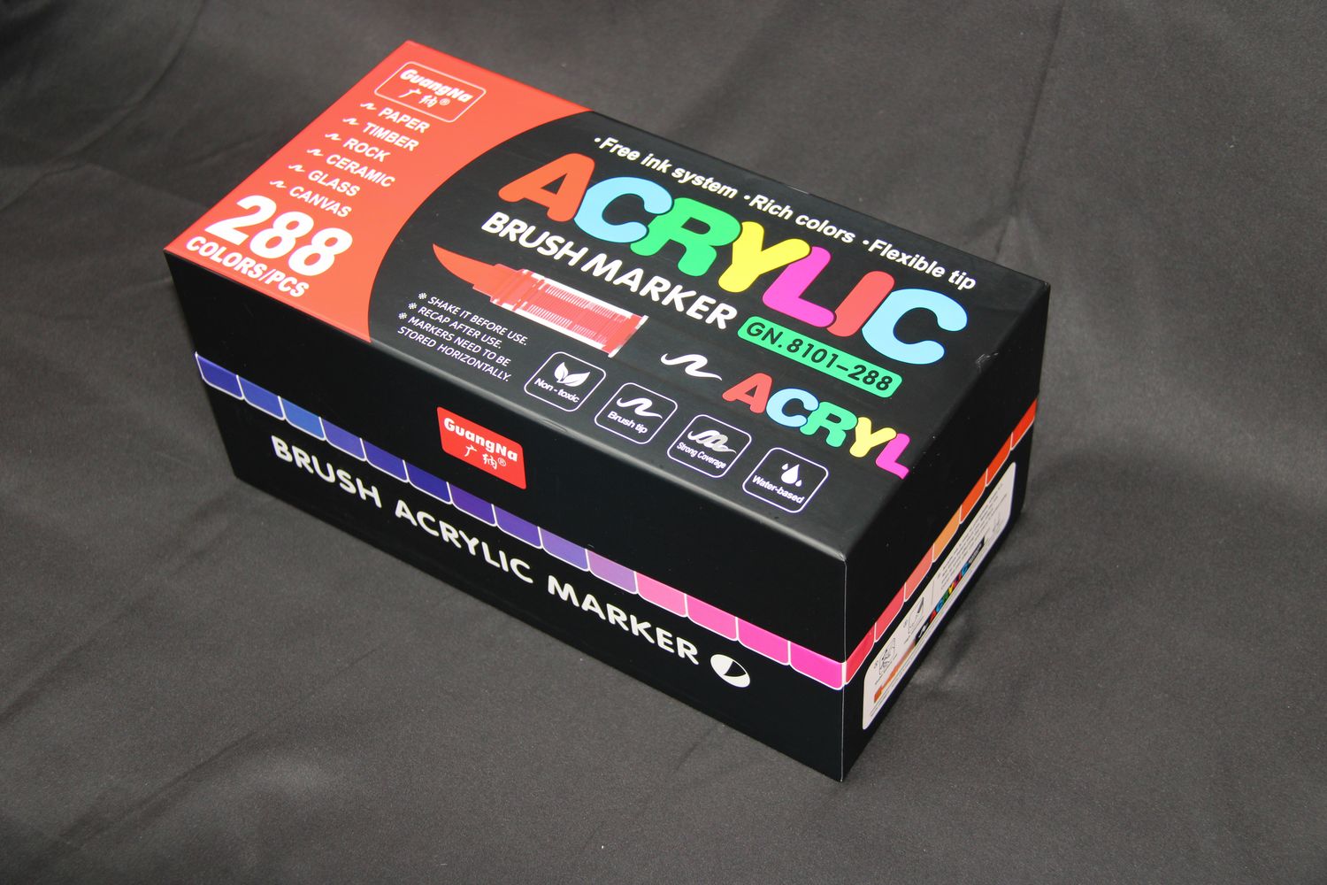 Guangna Acryl brush markers set 288 stuks