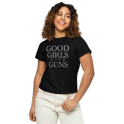 Women’s High-Waisted Tee | Logo White