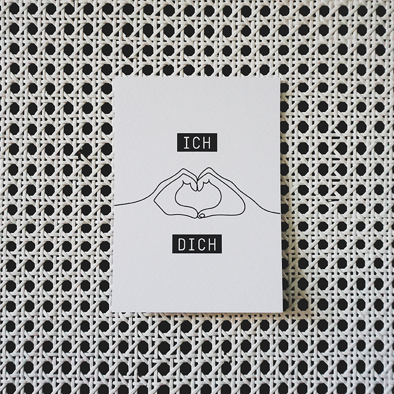 Postkarte *Ich liebe dich* (s/w) Postkarte *Ich liebe dich* (s/w)
