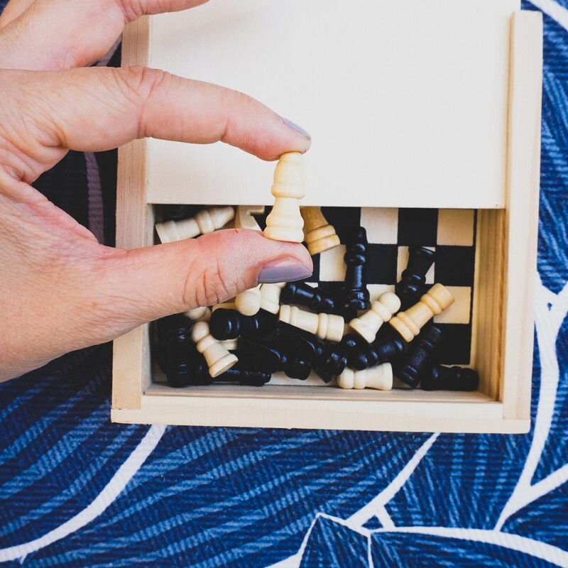 Reise-Spiel-Set aus Holz Reise-Spiel-Set aus Holz