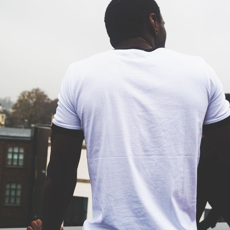 T-Shirt (s/w) *HERZMUT* Herren-Schnitt