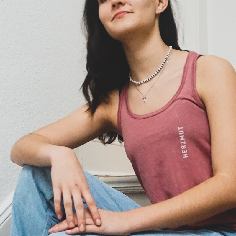 Lässiges Tank-Top (Retro Rot) Damen-Schnitt