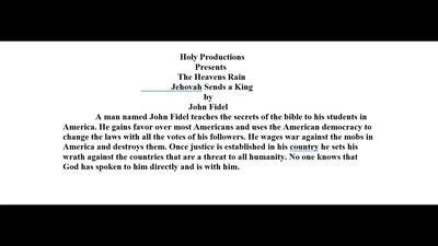 The Heavens Rain Jehovah sends a King