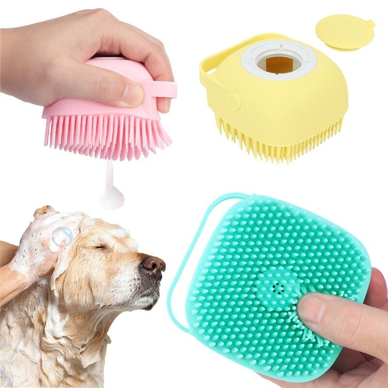 Pet Shampoo Brush and Massage Comb Grooming Scrubber