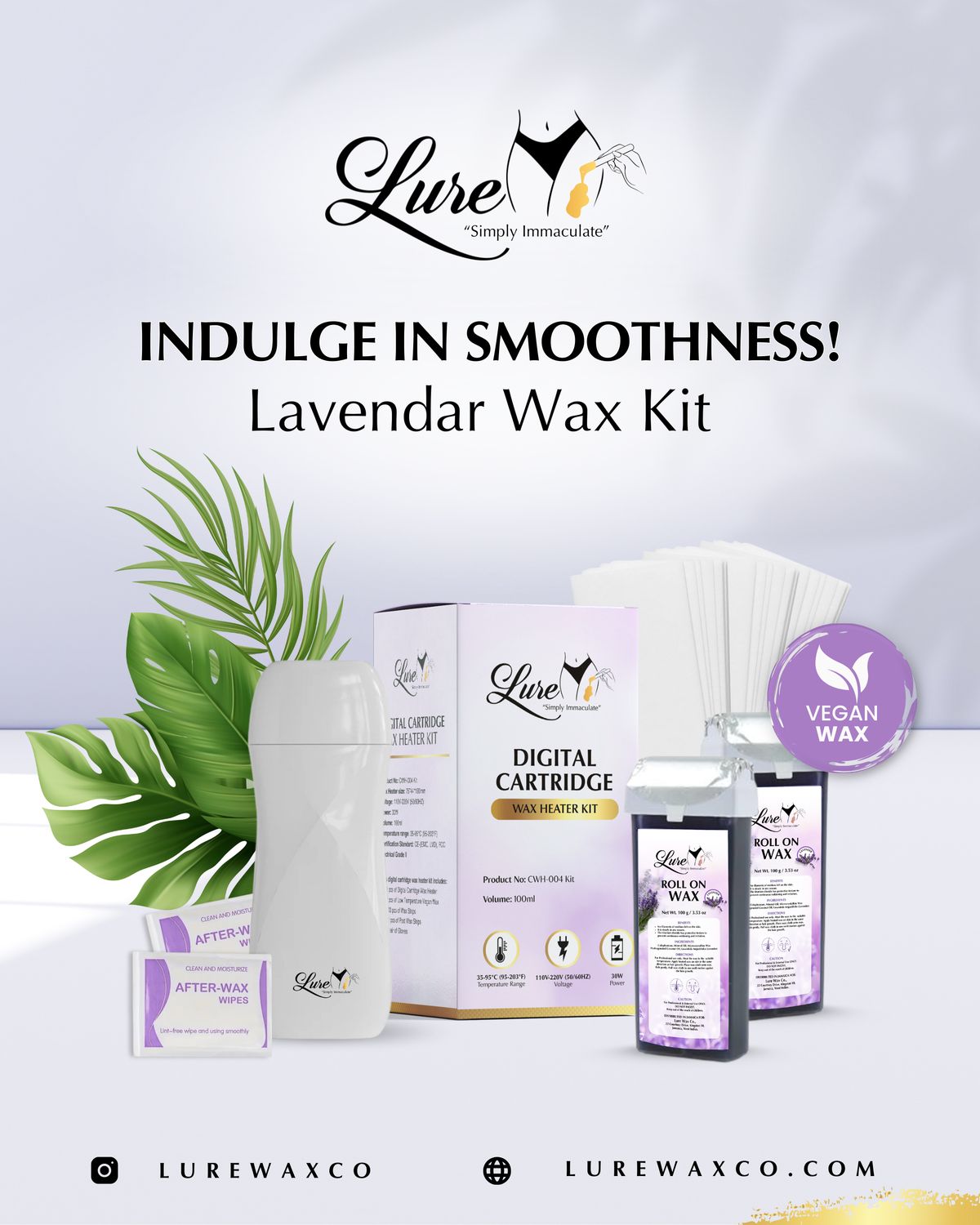 LAVENDER ROLL-ON WAX KIT