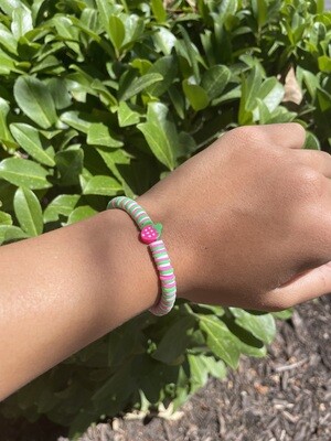 PREPPY Strawberry Flat Bead Bracelet