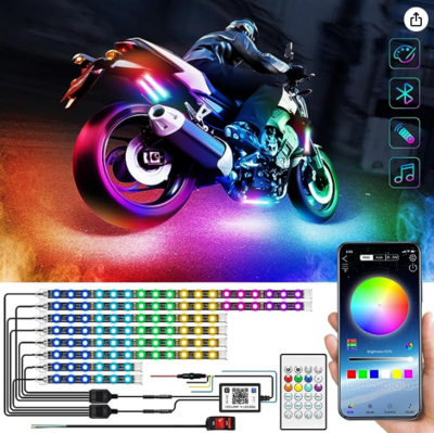 8pcs Motorcycle underglow LED Light Kits