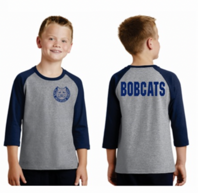 BOBCATS Baseball Long Sleeved T-Shirt - YOUTH (YL Only)