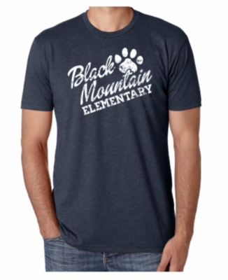 Black Mountain Elementary Distressed Paw T-Shirt - ADULT ($15) & YOUTH ($12)