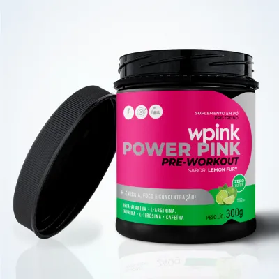 WPink Pré-Treino Super Power Pink Limão Pote 300G