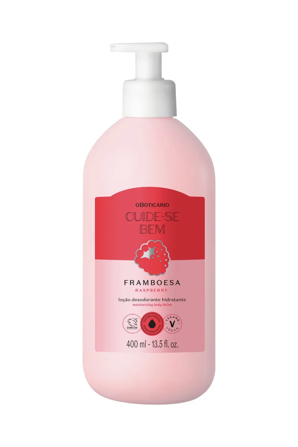 O Boticario Loção Hidratante Cuide-se Bem Framboesa | 400ml
