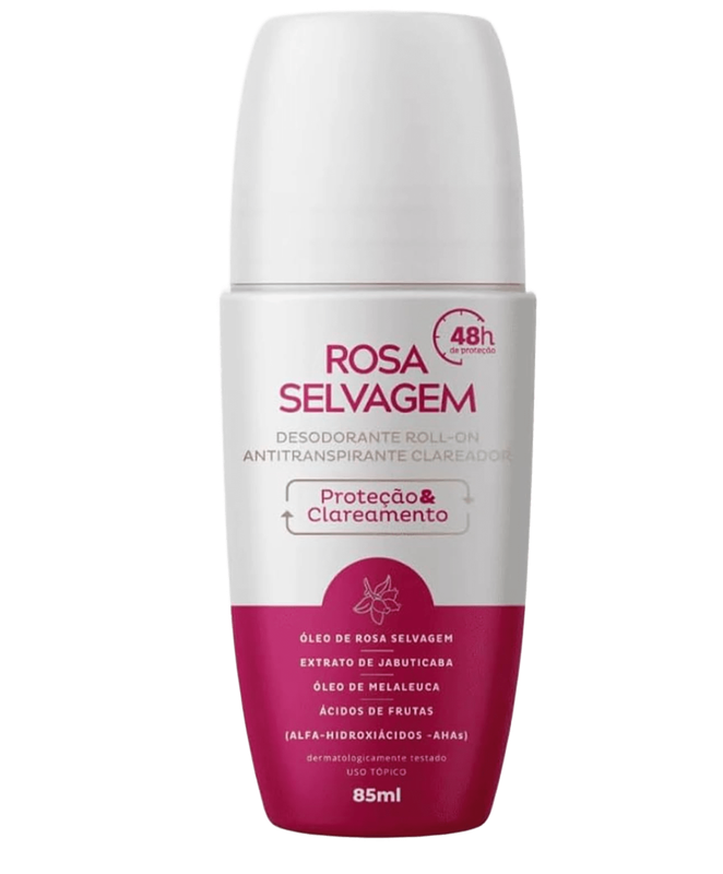 Rosa Selvagem Desodorante Rollon Clareador 85ML
