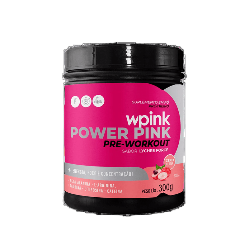 WPink Pré-Treino Super Power Pink Lichia Pote 300G