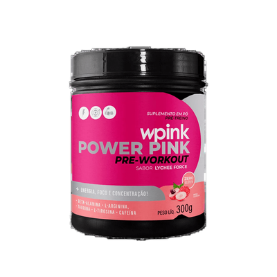 WPink Pré-Treino Super Power Pink Lichia Pote 300G