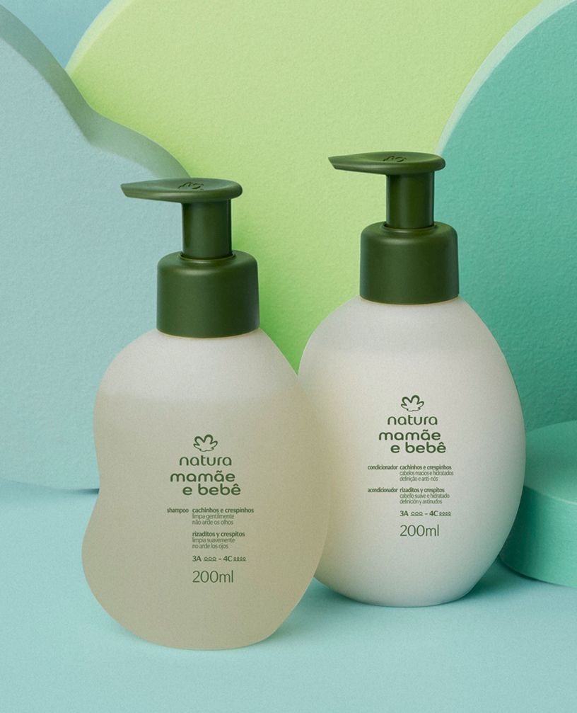 Natura Mamãe e Bebê Shampoo &amp; Condicionador Cachinhos e Crespinhos 200ML