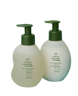 Natura Mamãe e Bebê Shampoo &amp; Condicionador Cachinhos e Crespinhos 200ML