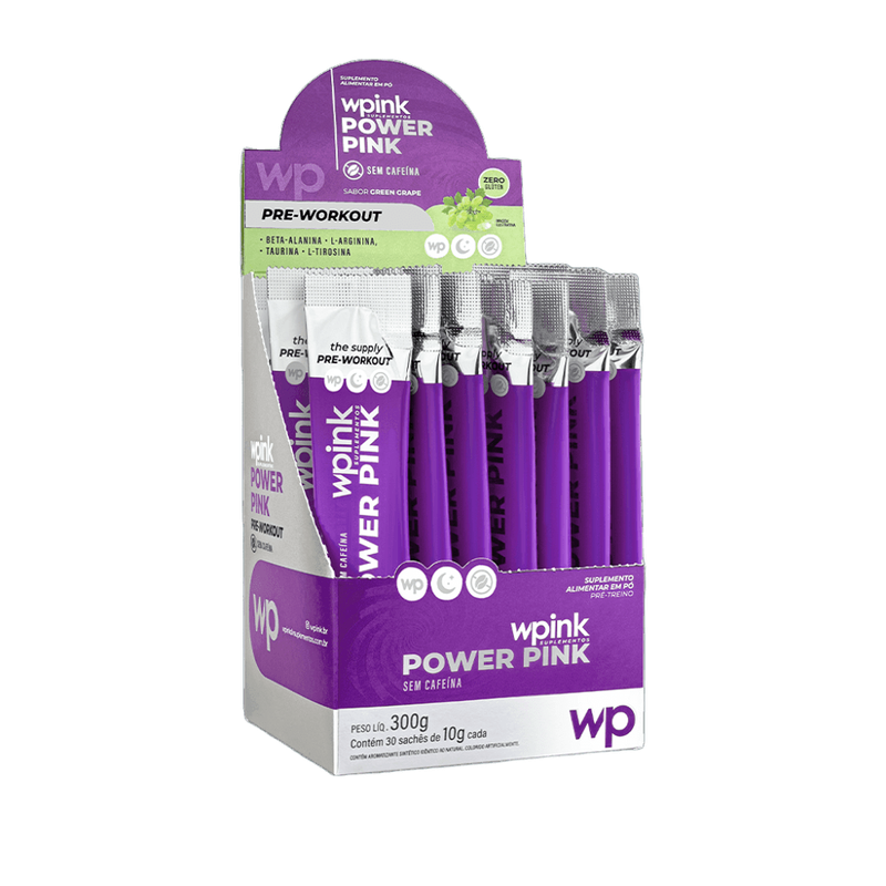 WPink Power Drink Pre Treino Uva Verde Sem Cafeina 300G