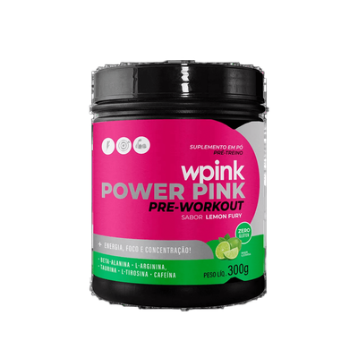 WPink Pré-Treino Super Power Pink Limão Pote 300G