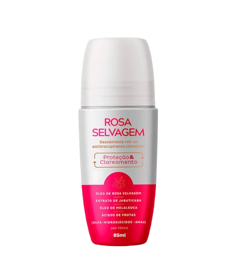 Rosa Selvagem Desodorante Rollon Clareador 85ML