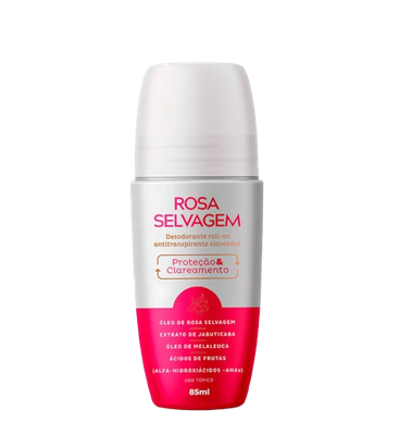 Rosa Selvagem Desodorante Rollon Clareador 85ML