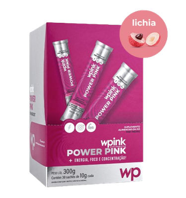 WPink Pré-Treino Power Pink de Lichia 300G