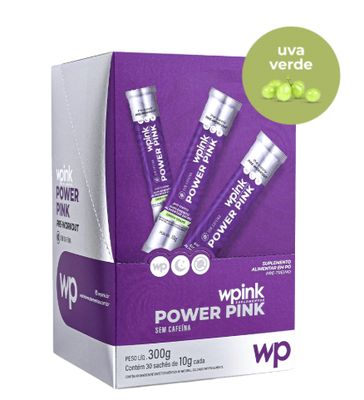 WPink Power Drink Pre Treino Uva Verde Sem Cafeina 300G
