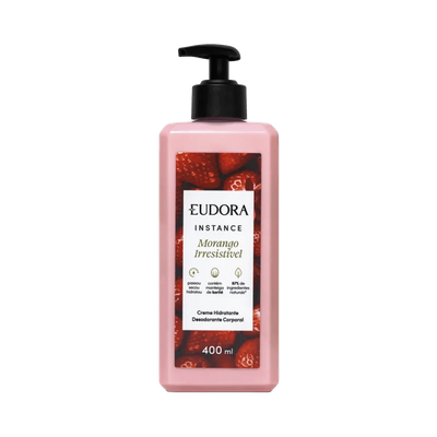 Eudora Hidratante Corporal Instance Morango Irresistivel 400ML