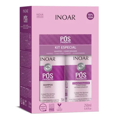 INOAR Pós Progress Kit (Shampoo + Conditioner) 250ML