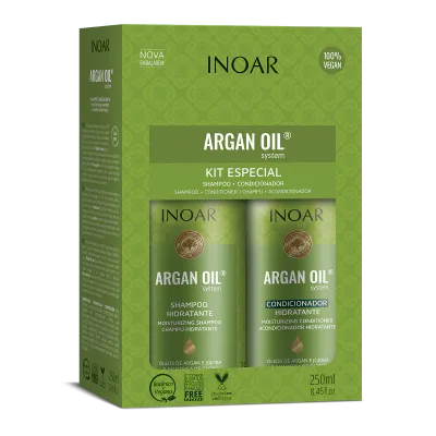 INOAR Argan Oil System Hydrating Duo Kit (Shampoo &amp; Conditioner) 250ML