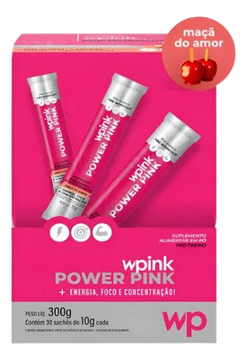 WPink Pré-Treino Power Pink De Maçã Do Amor 300G