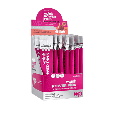 WPink Pré-Treino Power Pink De Maçã Do Amor 300G