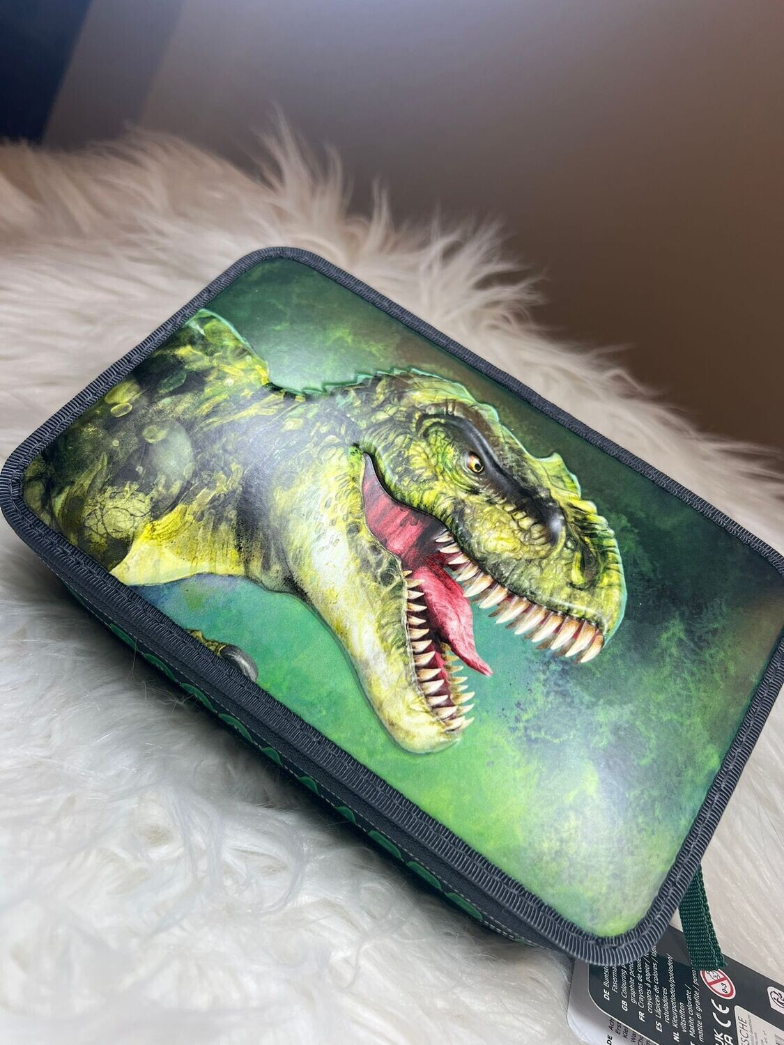 3-vaks etui 3D effect Dino World
