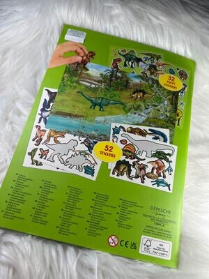 Stickerboek met puffy sticker Dino World