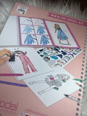 TOPModel Kleurboek met kleurpotloden
