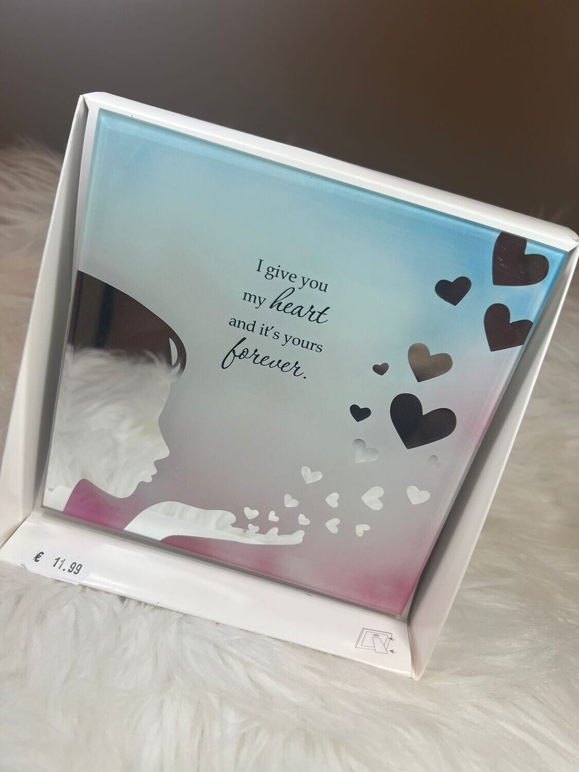 Silver silhouette - Quote give heart