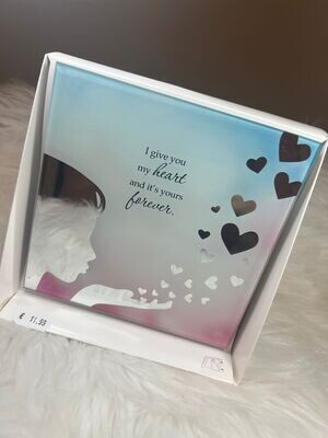 Silver silhouette - Quote give heart