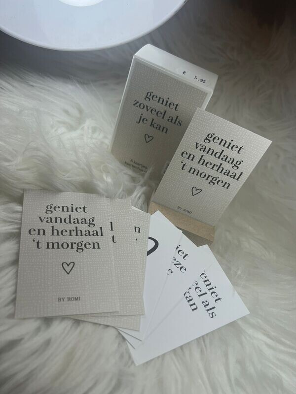 Kaartsetje Geniet