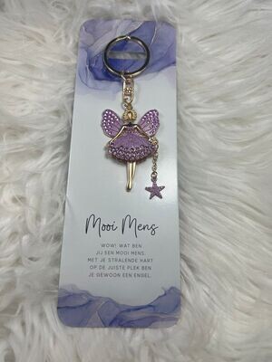 Sleutelhanger Sprankelende engel - Mooi mens