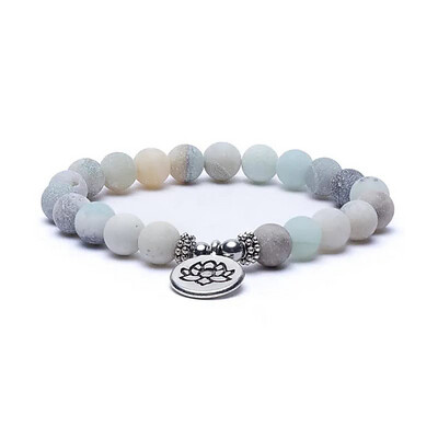 Edelsteen Armband Amazoniet Met Lotus
